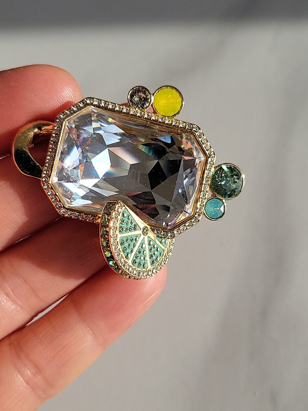 Swarovski Large Gold-Tone Fruit Pendant - Picture 4 of 11